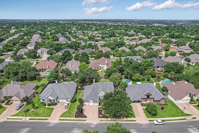 aerial perspective of suburban area