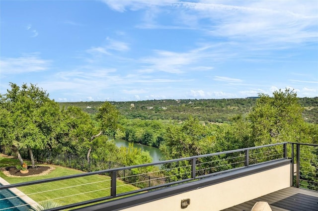 11705 Shoreview Overlook, Austin, TX 78732 - balcony with a water view and a forest view