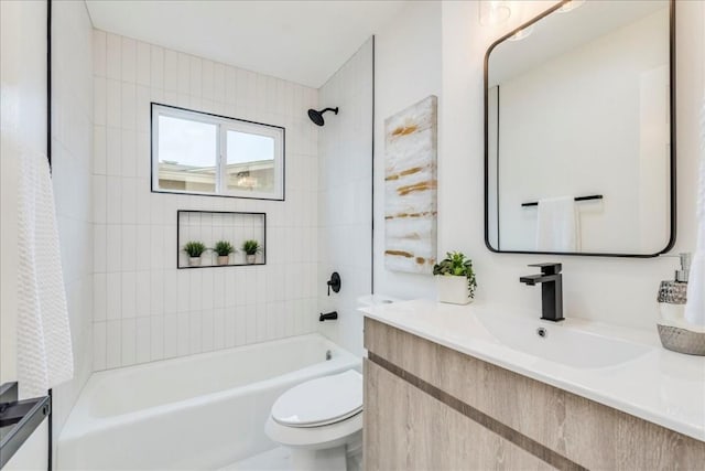 9606 Dallum Dr, Austin, TX 78753 - full bathroom with toilet, shower / bathtub combination, and vanity