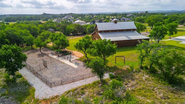 view from above of property