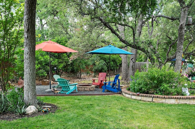1720 Foxboro Ln, Cedar Park, TX 78613 - view of yard featuring a fire pit