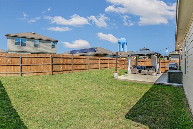 216 Xanadu Dr, Jarrell, TX 76537 - view of yard featuring outdoor lounge area, a gazebo, and a patio area