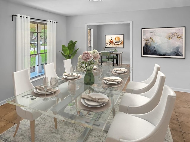 1801 Rock Creek Dr, Round Rock, TX 78681 - dining room with tile patterned flooring and baseboards
