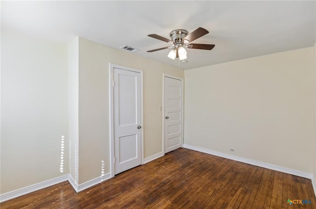 1518 S 37th St, Temple, TX 76504 - empty room with a ceiling fan, wood finished floors, and baseboards