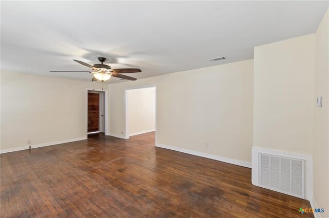 1518 S 37th St, Temple, TX 76504 - unfurnished room with ceiling fan, wood finished floors, and baseboards