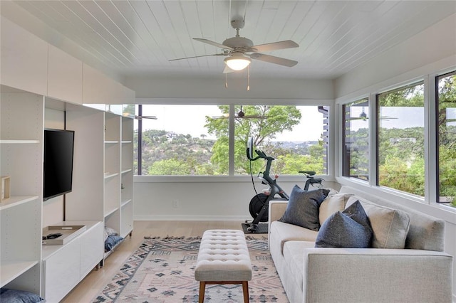402 Buckeye Trl, West Lake Hills, TX 78746 - sunroom / solarium featuring wood finished floors and wooden ceiling