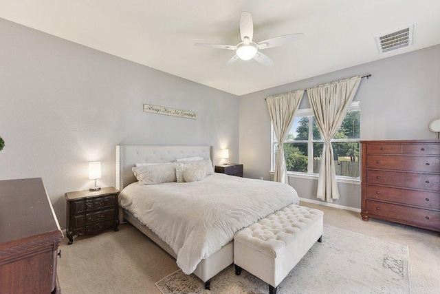 418 Rosedale Blvd, Georgetown, TX 78628 - carpeted bedroom with baseboards and a ceiling fan