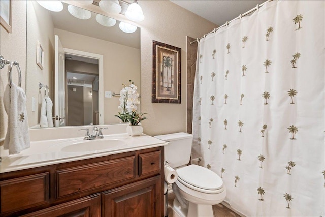 12920 Little Dipper Path, Austin, TX 78732 - bathroom featuring toilet, vanity, and a shower with shower curtain