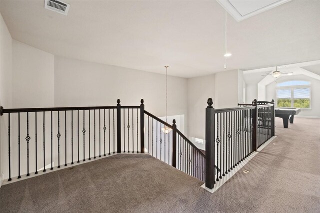 3351 Vasquez Pl, Round Rock, TX 78665 - corridor with carpet and attic access