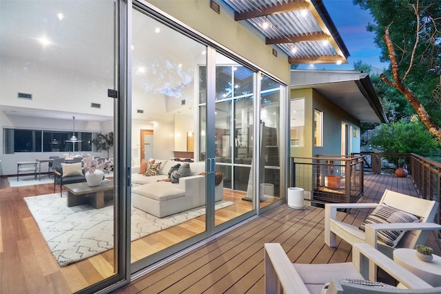 5804 Kaelan Cv, Austin, TX 78730 - wooden deck with outdoor lounge area