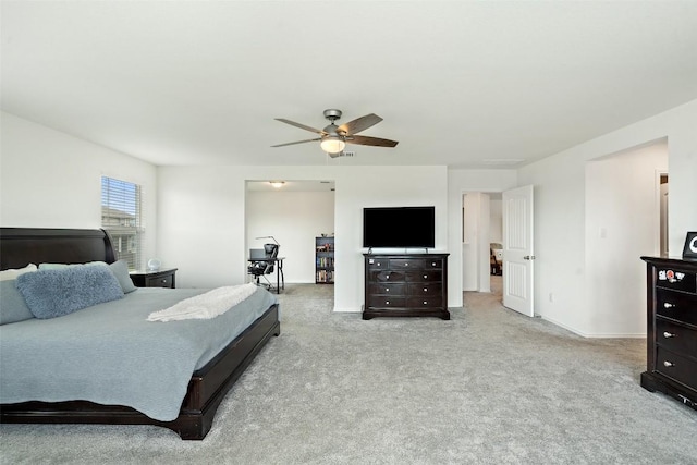 270 Johnny Cake Dr, Kyle, TX 78640 - bedroom featuring carpet, baseboards, and ceiling fan