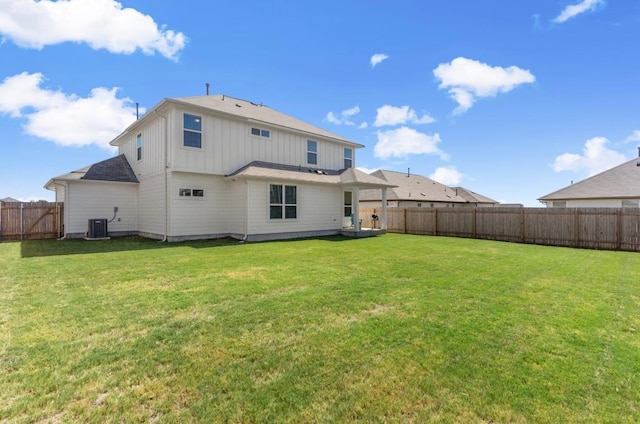 246 Salt Springs Rd, Kyle, TX 78640 - back of property with board and batten siding and a fenced backyard