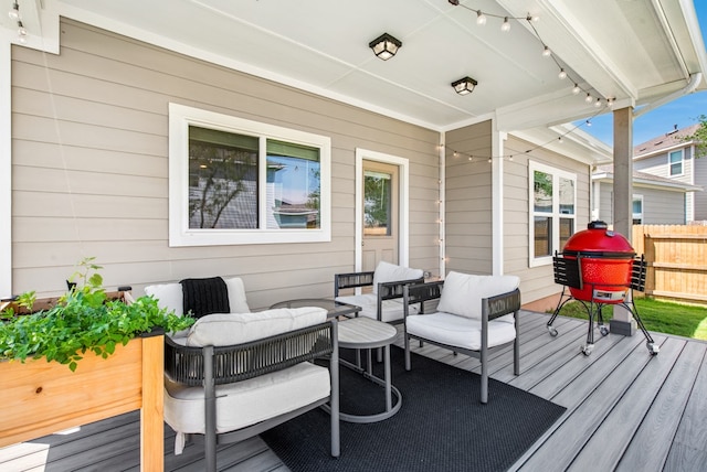 11 Bent Trail Ln, Georgetown, TX 78628 - deck featuring outdoor lounge area
