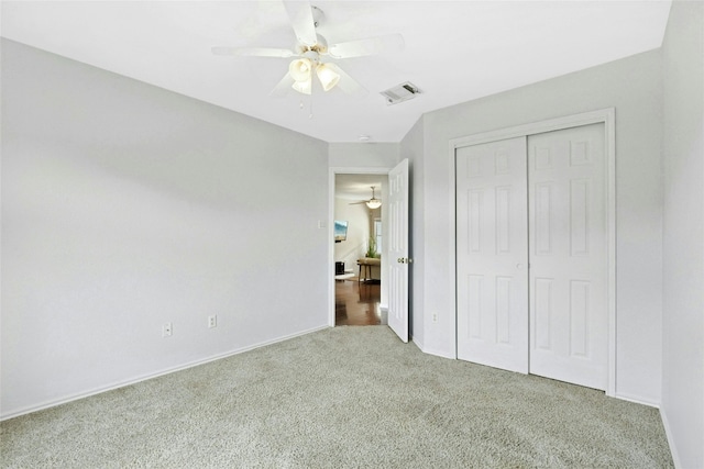1603 Country Squire Dr, Cedar Park, TX 78613 - unfurnished bedroom featuring carpet floors, a closet, baseboards, and ceiling fan