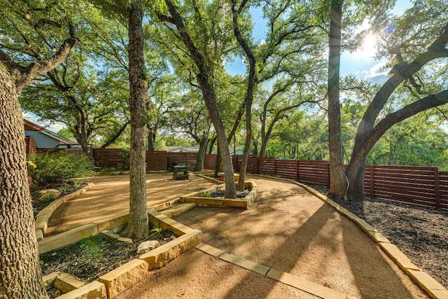 view of fenced backyard
