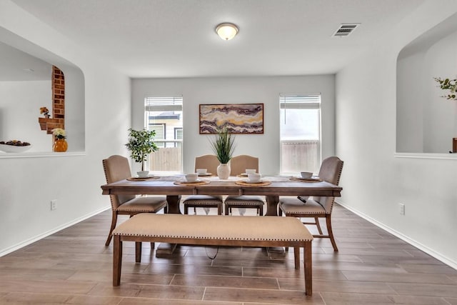 282 Crimson Ln, Kyle, TX 78640 - dining area featuring wood finished floors and baseboards
