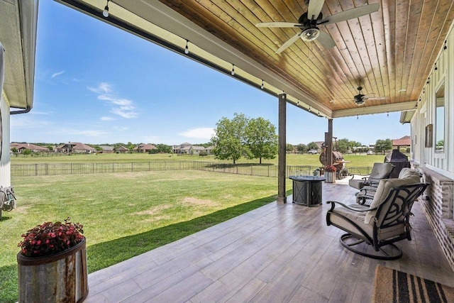 795 Van Bibber Rd, Salado, TX 76571 - view of patio / terrace with a ceiling fan