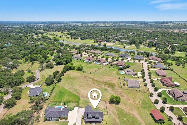 795 Van Bibber Rd, Salado, TX 76571 - aerial view of property's location featuring a large body of water and nearby suburban area
