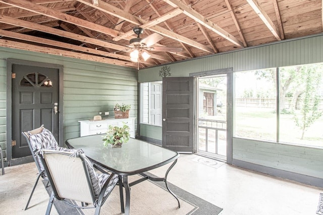 1408 W Clark St, Bartlett, TX 76511 - sunroom featuring a ceiling fan and outdoor dining space