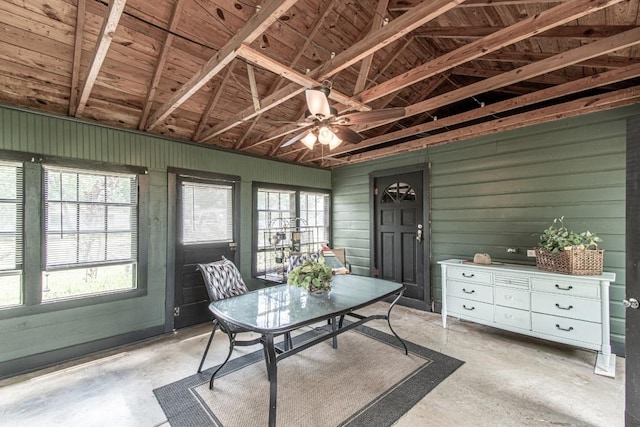 1408 W Clark St, Bartlett, TX 76511 - home office with unfinished concrete flooring and a ceiling fan