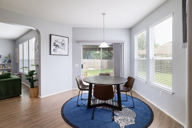 8716 Panadero Dr, Austin, TX 78747 - dining room featuring wood finished floors and baseboards