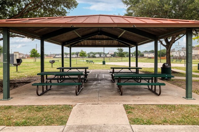 8716 Panadero Dr, Austin, TX 78747 - view of property's community with a gazebo and a lawn