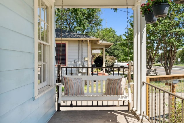 view of patio with covered porch