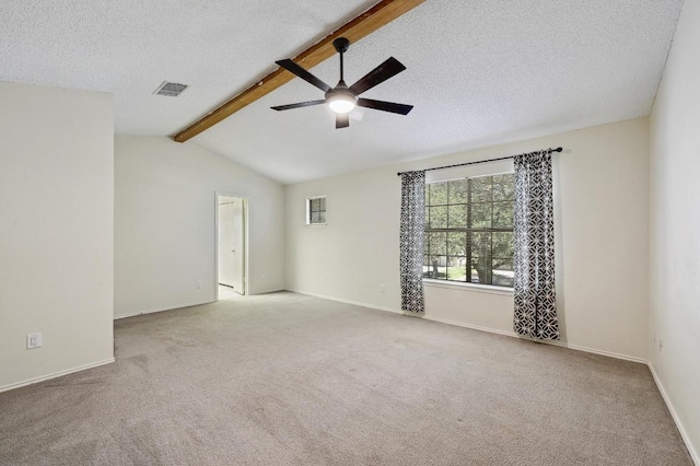 7201 Pine Bluffs Trl, Austin, TX 78729 - carpeted spare room featuring ceiling fan, baseboards, and a textured ceiling