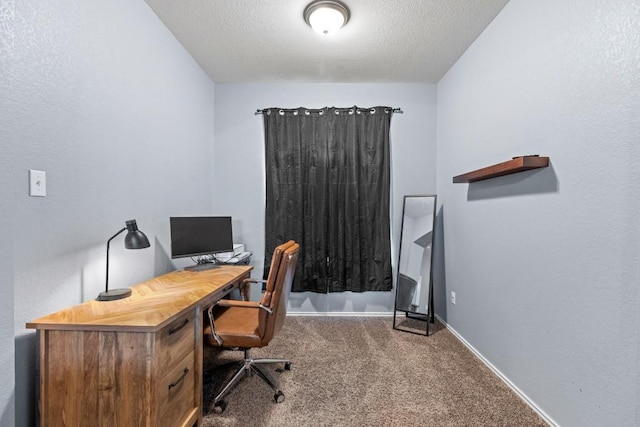109 Reagor Dr, Taylor, TX 76574 - carpeted office with baseboards and a textured ceiling