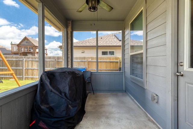 109 Reagor Dr, Taylor, TX 76574 - sunroom / solarium featuring ceiling fan and healthy amount of natural light