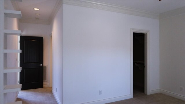 7228 Oak Shores Dr, Austin, TX 78730 - corridor with carpet, crown molding, and baseboards