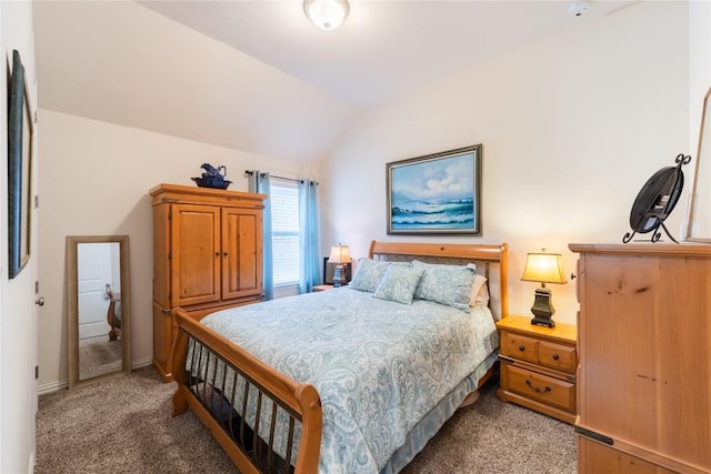 4216 Hannover Way, Round Rock, TX 78681 - carpeted bedroom featuring lofted ceiling and baseboards