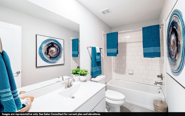 200 Hollister Dr, Liberty Hill, TX 78642 - bathroom featuring vanity, toilet, and shower / bath combination