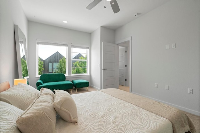 2204 Robert Browning St, Austin, TX 78723 - bedroom with baseboards and a ceiling fan