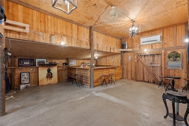 19905 Hamilton Pool Rd, Dripping Springs, TX 78620 - horse barn featuring a wall unit AC