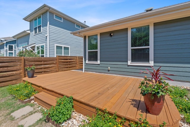 deck with fence