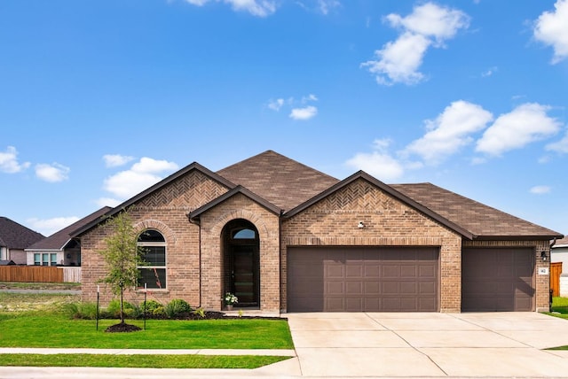 143 Dogvane Cir, Kyle, TX 78640 - view of front of property featuring an attached garage, brick siding, and driveway