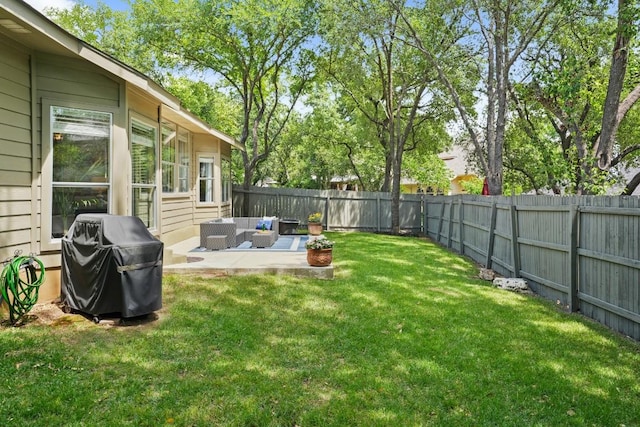 3701 Clendenin Ct, Austin, TX 78732 - view of yard with outdoor lounge area and a patio
