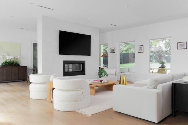 1800 Bay Hill Dr, Austin, TX 78746 - living area featuring wood finished floors and a glass covered fireplace