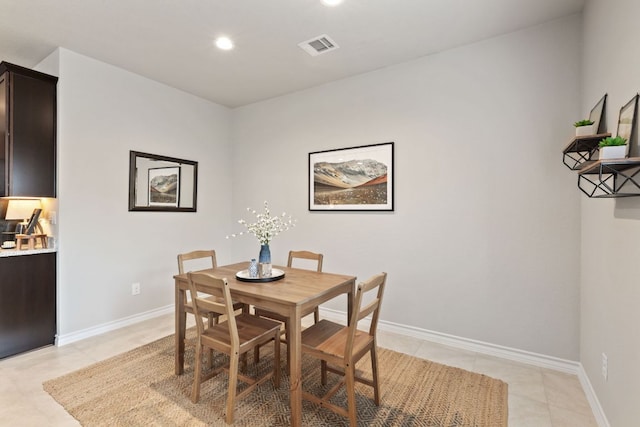 537 Appalachian Trl, Leander, TX 78641 - dining area featuring recessed lighting, light tile patterned floors, and baseboards