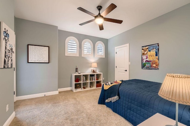 2516 Arion Cir, Austin, TX 78730 - carpeted bedroom with baseboards and a ceiling fan