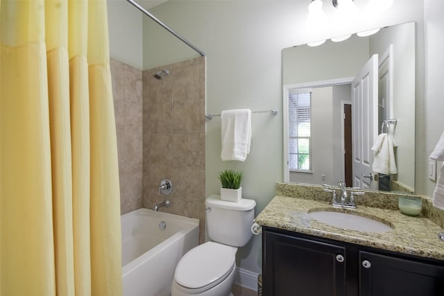111 Bear Creek Ln, Georgetown, TX 78633 - full bath with shower / bathtub combination with curtain, toilet, and vanity