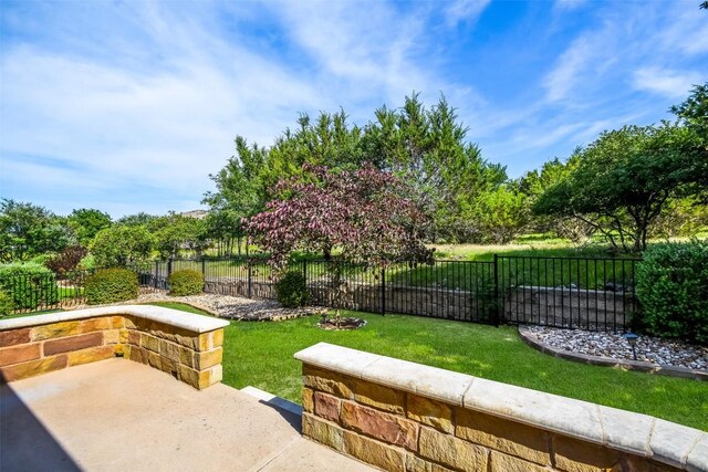 111 Bear Creek Ln, Georgetown, TX 78633 - fenced backyard featuring a patio area