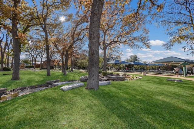 111 Bear Creek Ln, Georgetown, TX 78633 - view of green lawn with a gazebo