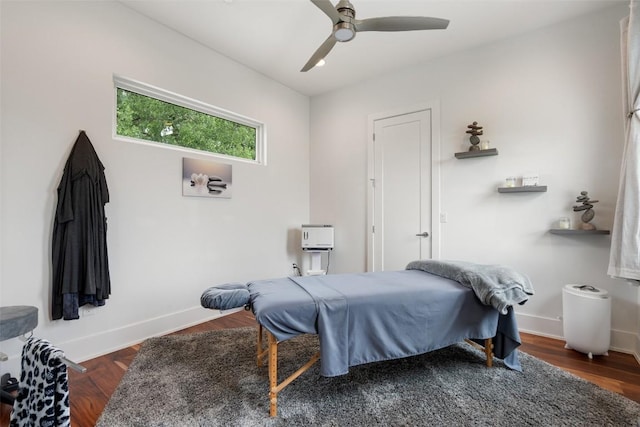 908 Cypress Grove Dr, Austin, TX 78732 - bedroom featuring wood finished floors and a ceiling fan