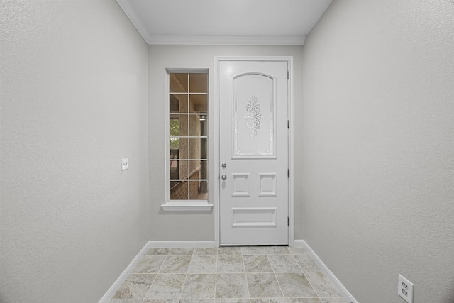 258 Whispering Wind Dr, Georgetown, TX 78633 - entryway with baseboards and crown molding