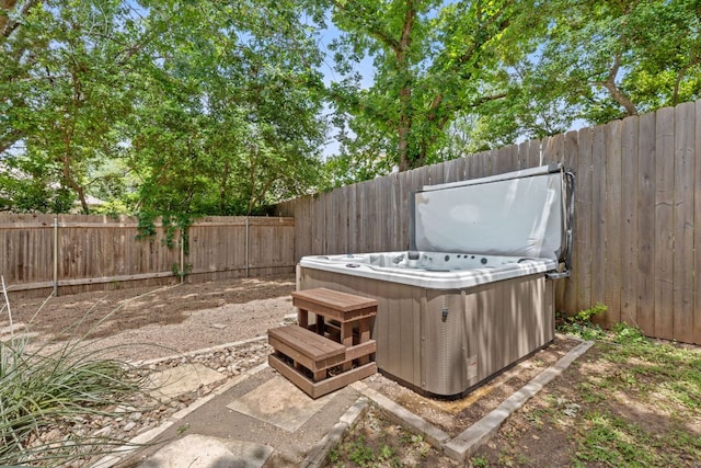 9013 Lantana Way, Austin, TX 78749 - fenced backyard with a hot tub