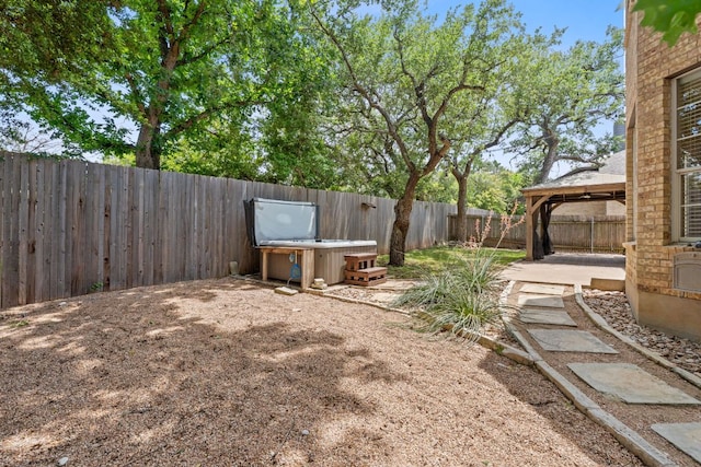 9013 Lantana Way, Austin, TX 78749 - fenced backyard with a gazebo and a patio area