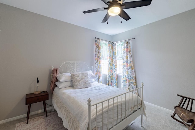 2113 Spring Hollow Path, Round Rock, TX 78681 - carpeted bedroom featuring baseboards and ceiling fan