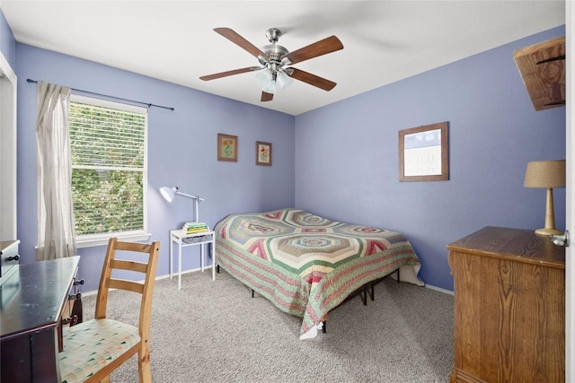 5228 Bantom Woods Bnd, Austin, TX 78724 - bedroom featuring carpet floors, baseboards, and ceiling fan
